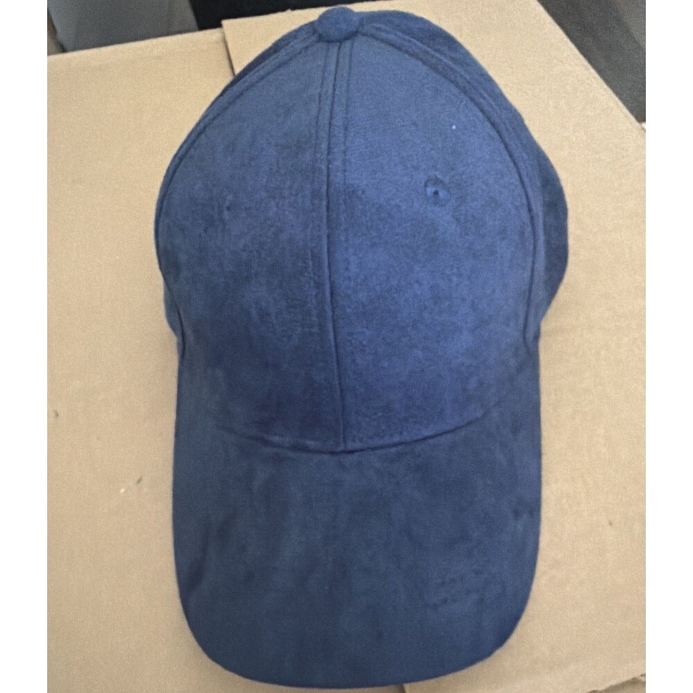 AQUA Women's Faux Suede Baseball Cap Navy Blue One Size - Picture 5 of 11